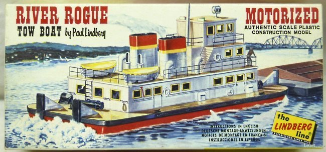 Lindberg 1/300 River Rouge Tow Boat Motorized, 773-50 plastic model kit